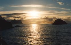 Zonsondergang op Senja