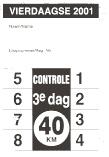 Een voorbeeld van een controlekaart uit 2001